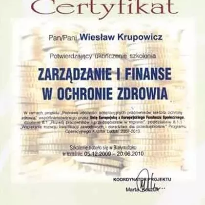 Certyfikat 21