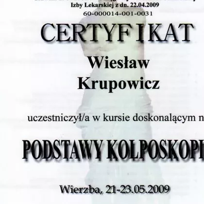 Certyfikat 36